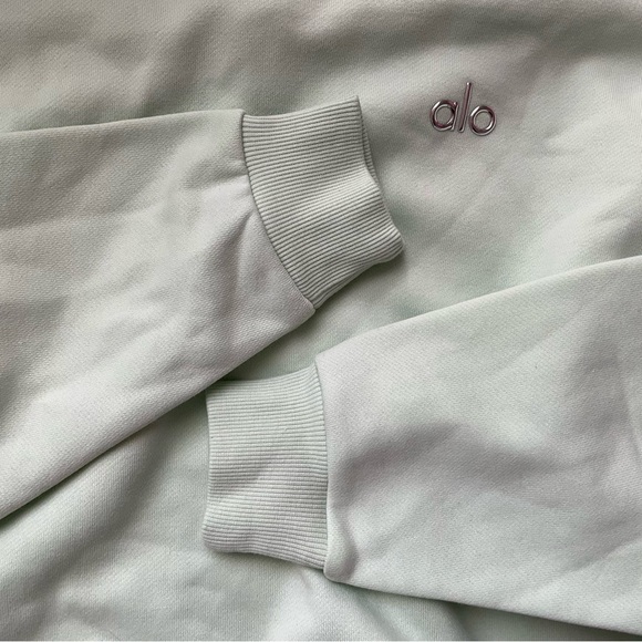 Alo Yoga Accolade Crew Neck Pullover Spearmint S - Picture 8 of 10